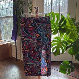 Women's Marble Swirl Flare Skirt